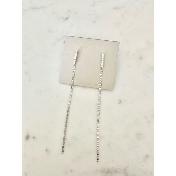 Nadri Isle Linear Cubic Zirconia Drop Earrings - Picture 3 of 4